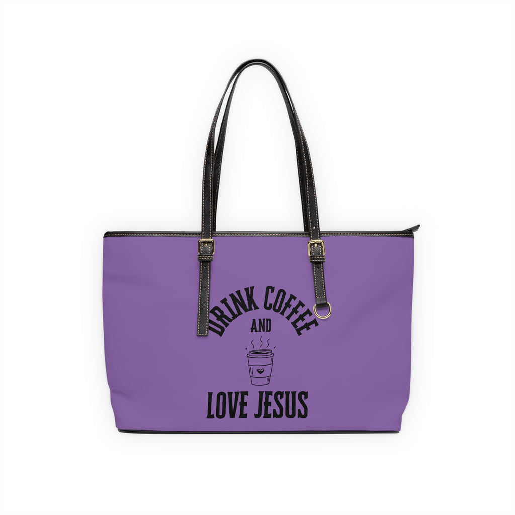 Coffee & Christ Handbag - PU Leather Shoulder Bag