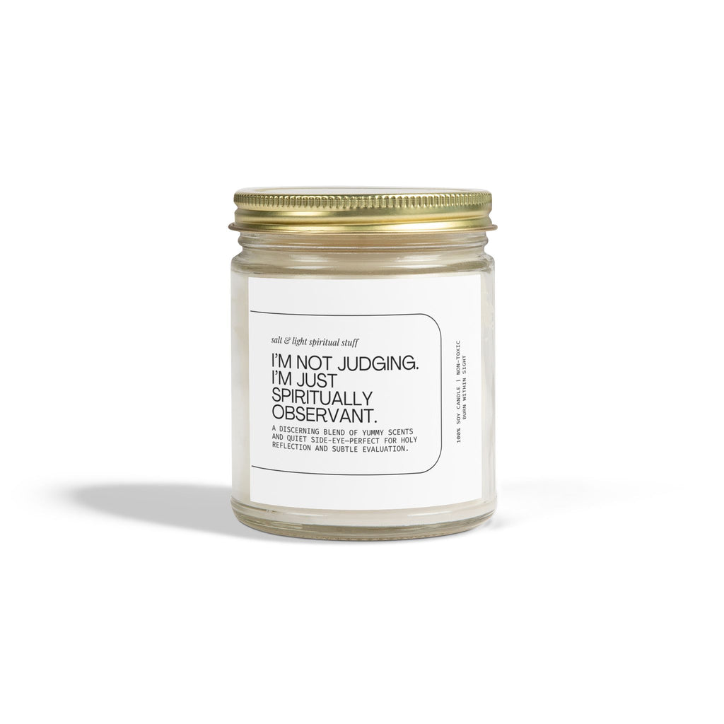 🕯️ Spiritually Observant Candle, Scented Candles, Coconut Apricot Wax (4 oz, 9 oz), Christian Gifts, Christmas Gifts, Funny Candles, Gifts for Her, Friend Gifts