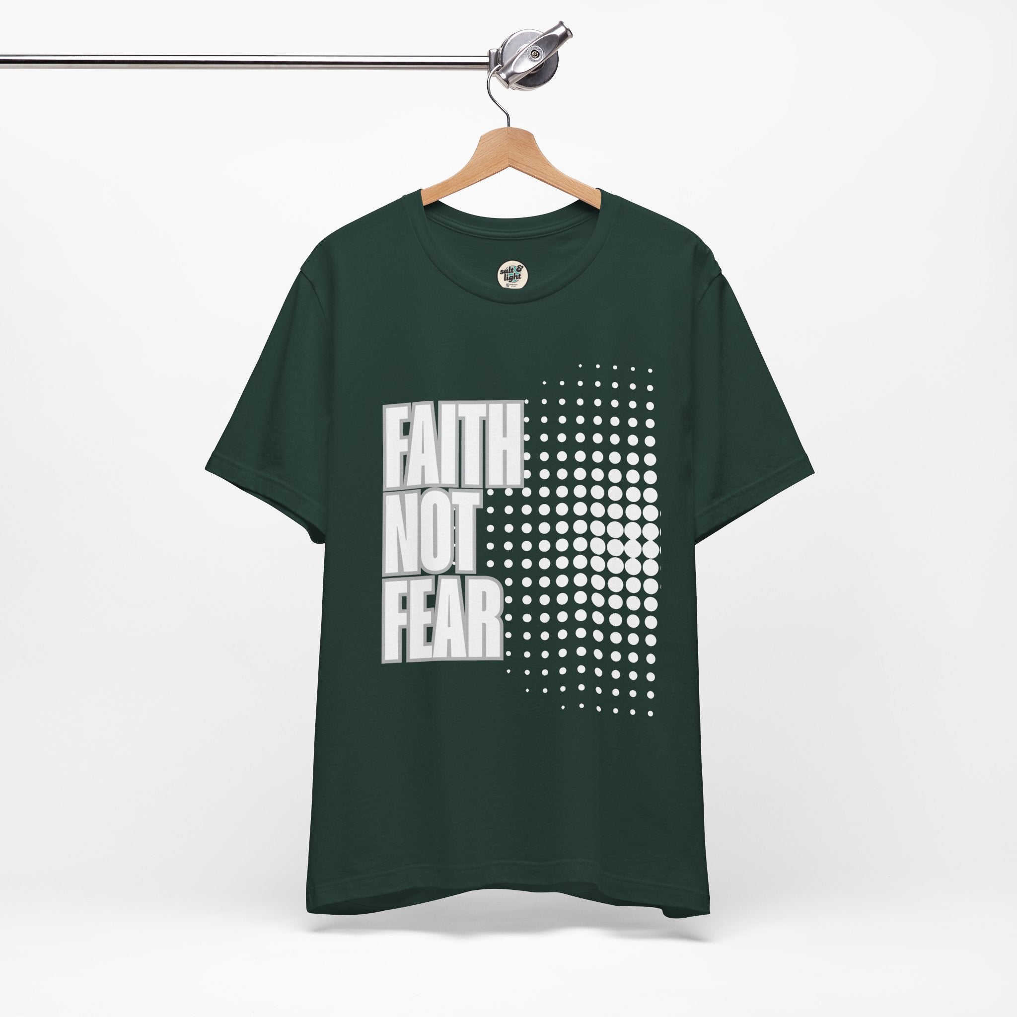 Faith Not Fear Tee - Dark Colors, Perfect for Gift, Casual Wear, Christian Clothing, Gifts for Ministry, Christmas Gifts, Birthday Gifts, Gifts for Her, Gifts for Friends