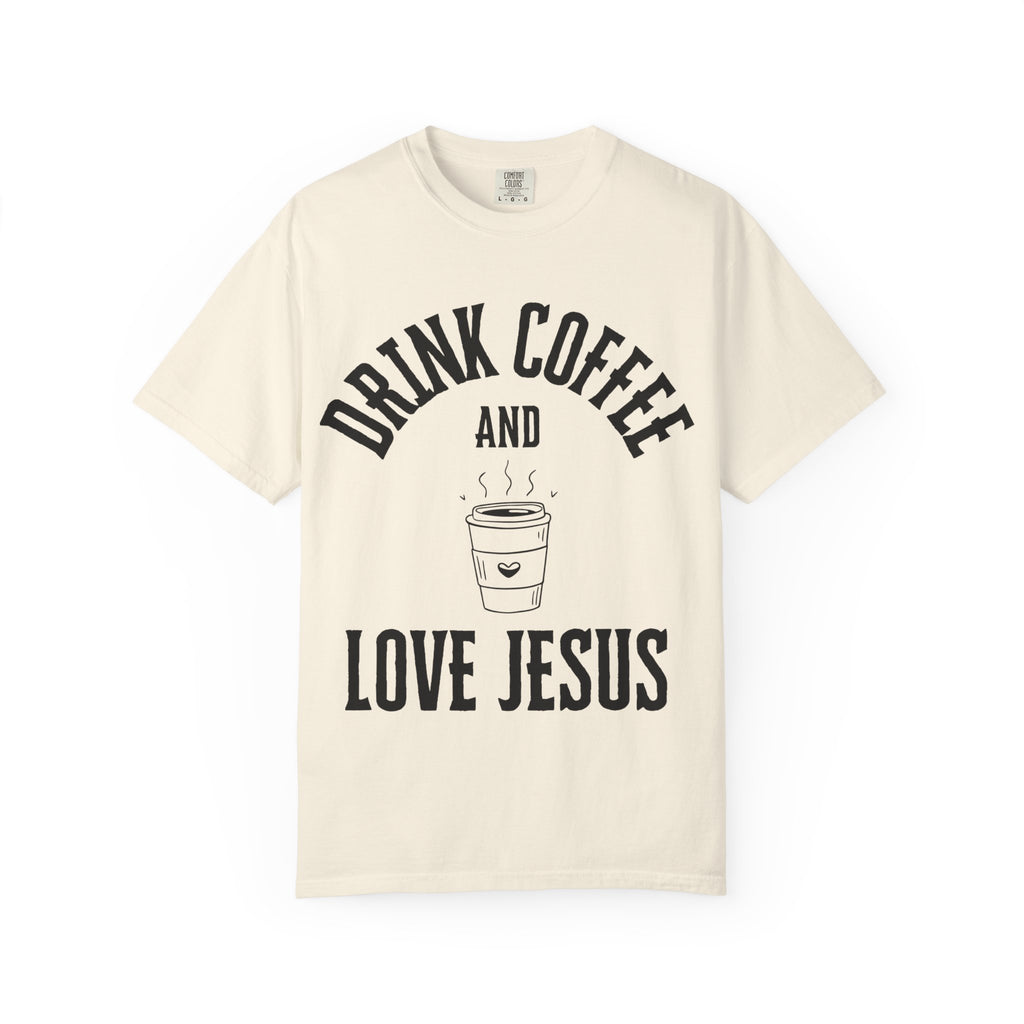 Love Jesus Unisex Garment-Dyed T-shirt, Christian Tshirts, Christian Merchandise, Gifts for Church, Gifts for Christmas, Gifts for Birthdays, Christian Apparel