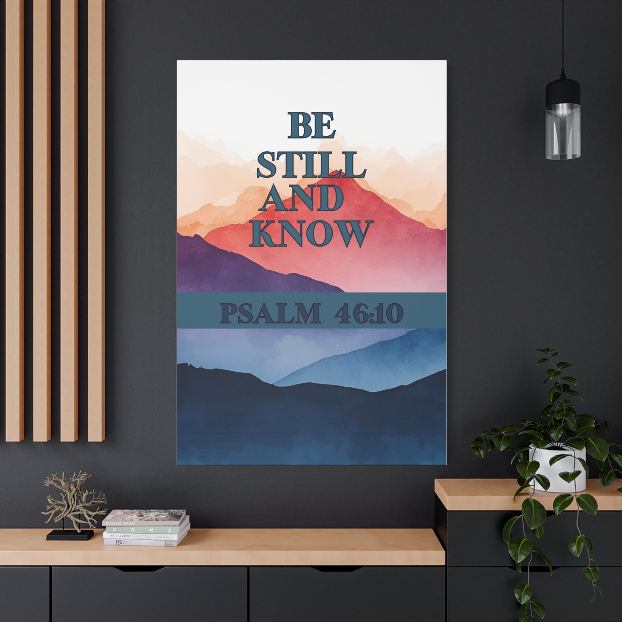 🌄 Be Still and Know Wall Art – Psalm 46:10 Mountain Sunrise Edition Christian Wall Art, Christian Gifts, Gifts for the Home, Birthday Gifts, Christmas Gifts