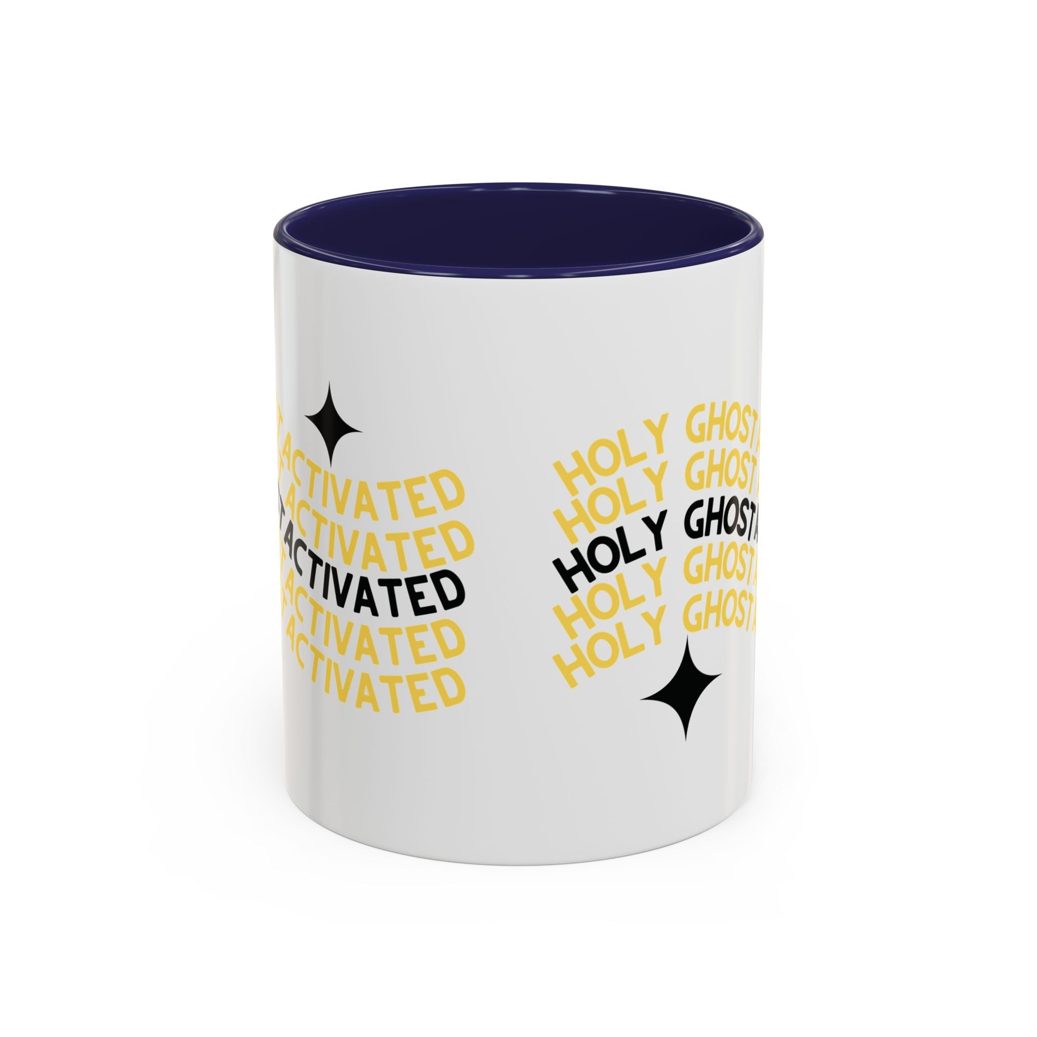 Holy Ghost Activated Mug – Bold Faith, Multiple Colors Ceramic Coffee Mug (11, 15oz), Gifts for Church, Christmas Gifts, Birthday Gifts, Baptism Gifts, Gifts for Her, Gifts for Him, Gifts for Ministry