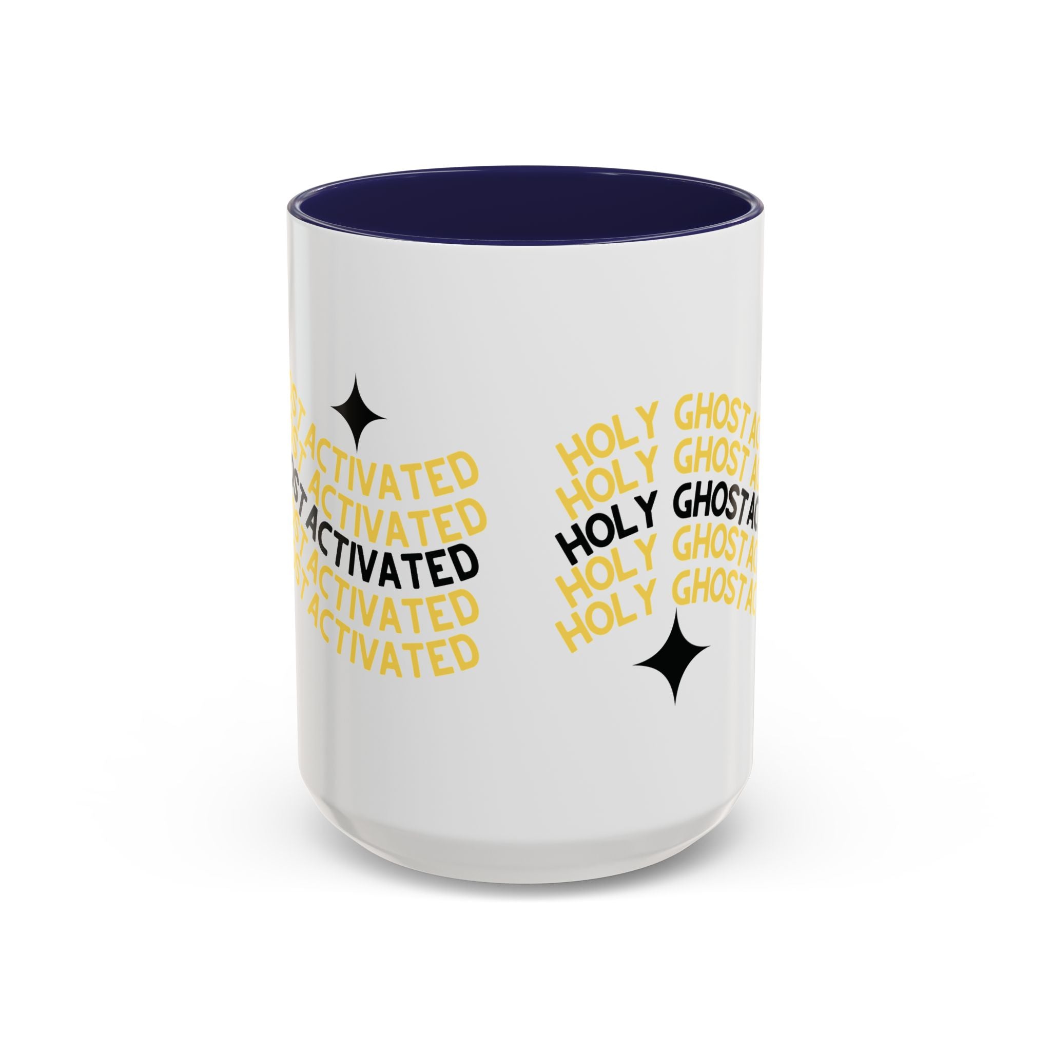 Holy Ghost Activated Mug – Bold Faith, Multiple Colors Ceramic Coffee Mug (11, 15oz), Gifts for Church, Christmas Gifts, Birthday Gifts, Baptism Gifts, Gifts for Her, Gifts for Him, Gifts for Ministry