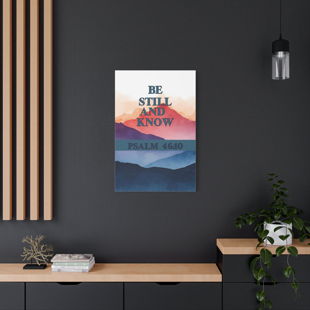 🌄 Be Still and Know Wall Art – Psalm 46:10 Mountain Sunrise Edition Christian Wall Art, Christian Gifts, Gifts for the Home, Birthday Gifts, Christmas Gifts