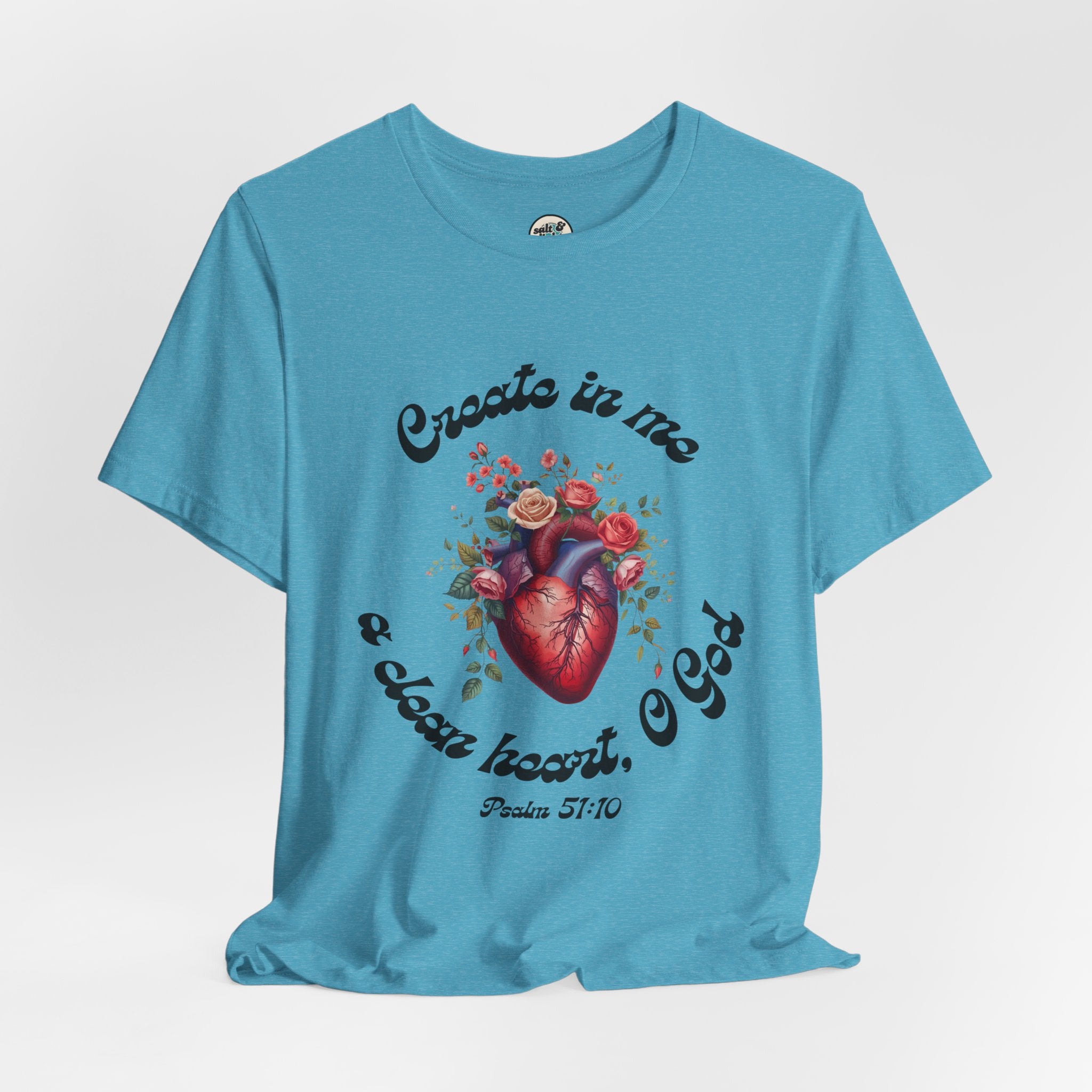 Clean Heart Tee | Perfect for Gift, Casual Wear, Christian Clothing, Gifts for Ministry, Christmas Gifts, Birthday Gifts, Gifts for Her, Gifts for Friends