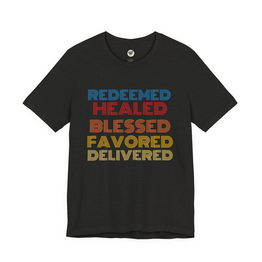 Redeemed Tee, Perfect for Gift, Casual Wear, Christian Clothing, Gifts for Ministry, Christmas Gifts, Birthday Gifts, Gifts for Her, Gifts for Friends
