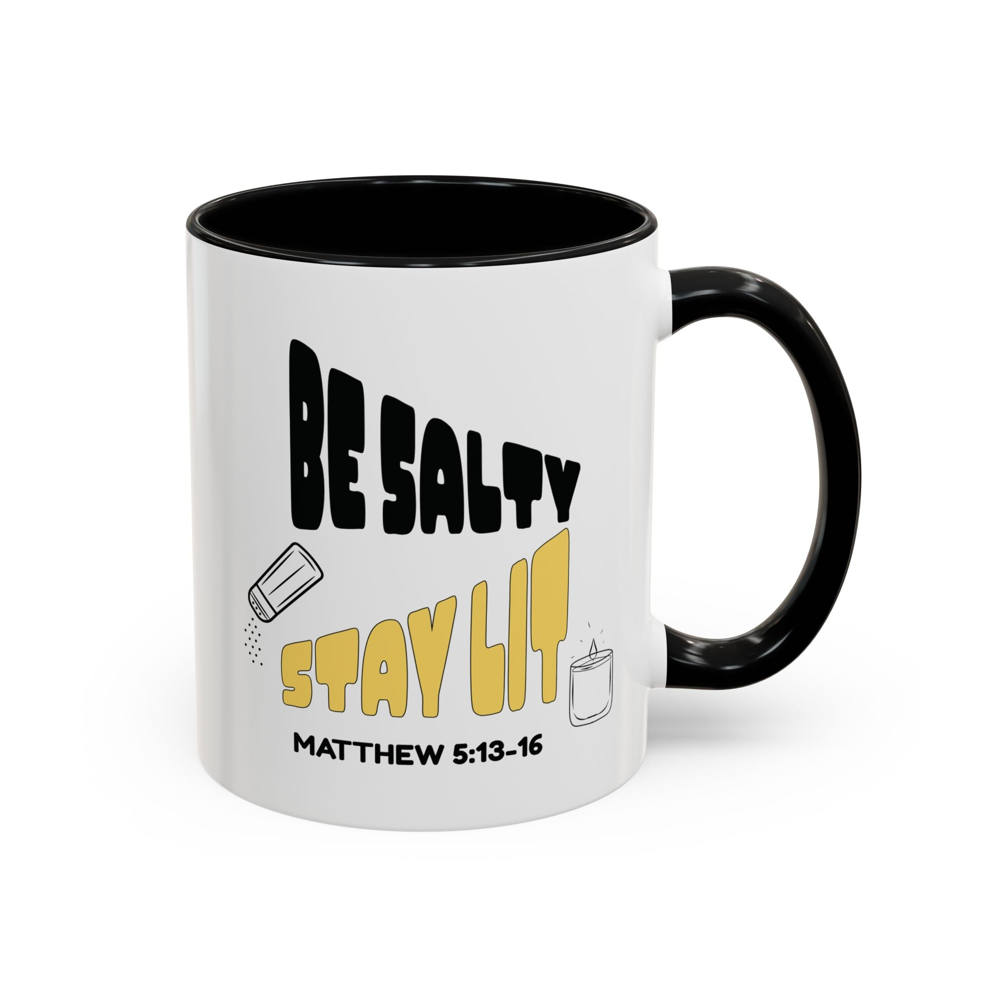 🔥 Be Salty Stay Lit Mug – Matthew 5:13–16 Edition – Retro Faith Edition, (11oz, 15oz) Christian Gifts, Christmas Gifts, Birthday Gifts, Gifts for Her, Gifts for Him, Gifts for Ministry, Retro Coffee Mugs