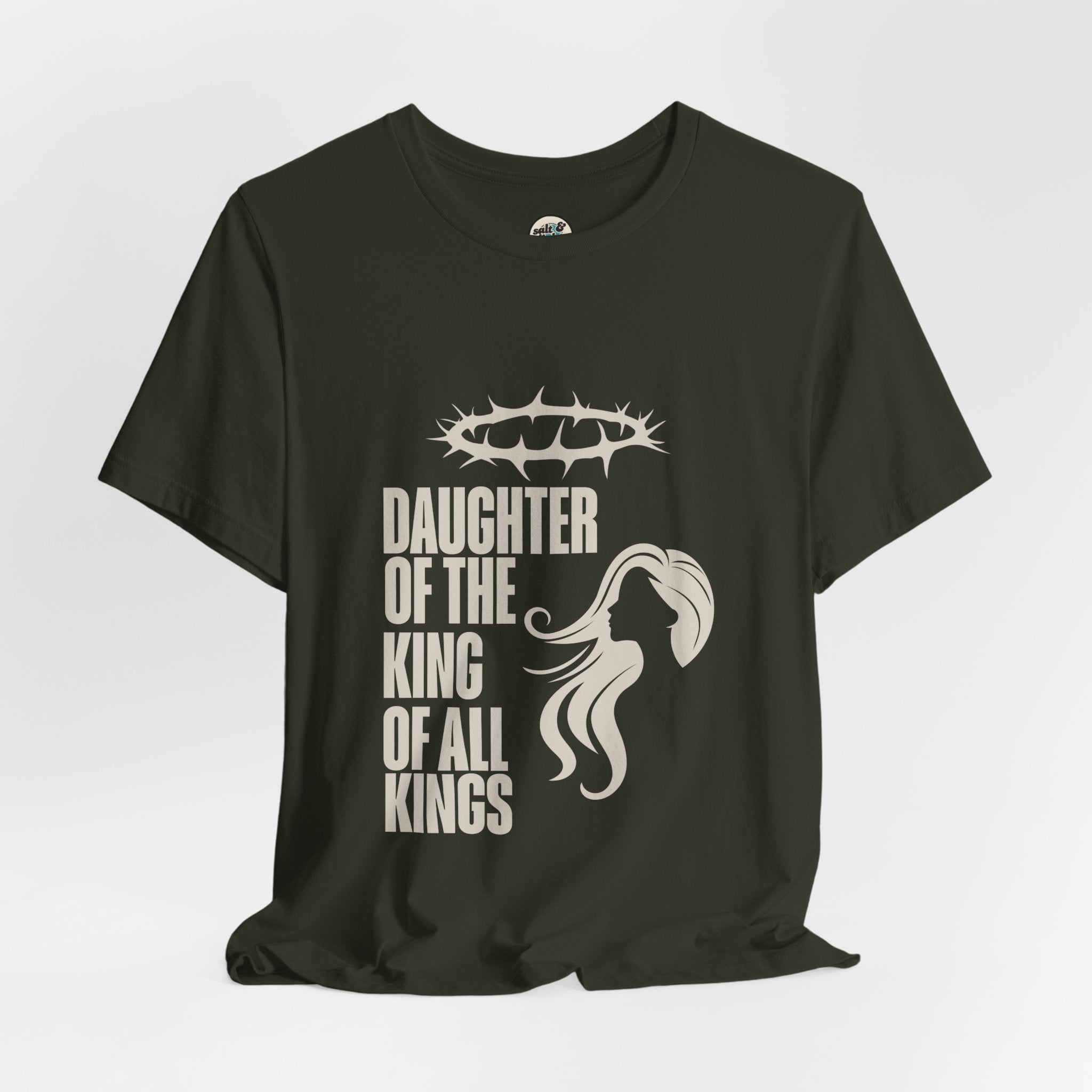 Daughter of the King Tee, Perfect for Gift, Casual Wear, Christian Clothing, Gifts for Ministry, Christmas Gifts, Birthday Gifts, Gifts for Her, Gifts for Friends