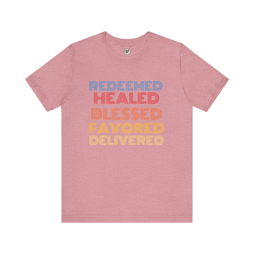 Redeemed Tee, Perfect for Gift, Casual Wear, Christian Clothing, Gifts for Ministry, Christmas Gifts, Birthday Gifts, Gifts for Her, Gifts for Friends