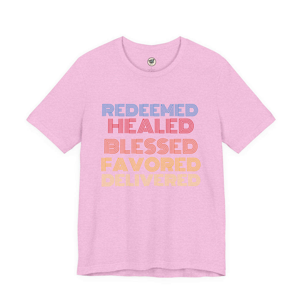 Redeemed Tee, Perfect for Gift, Casual Wear, Christian Clothing, Gifts for Ministry, Christmas Gifts, Birthday Gifts, Gifts for Her, Gifts for Friends
