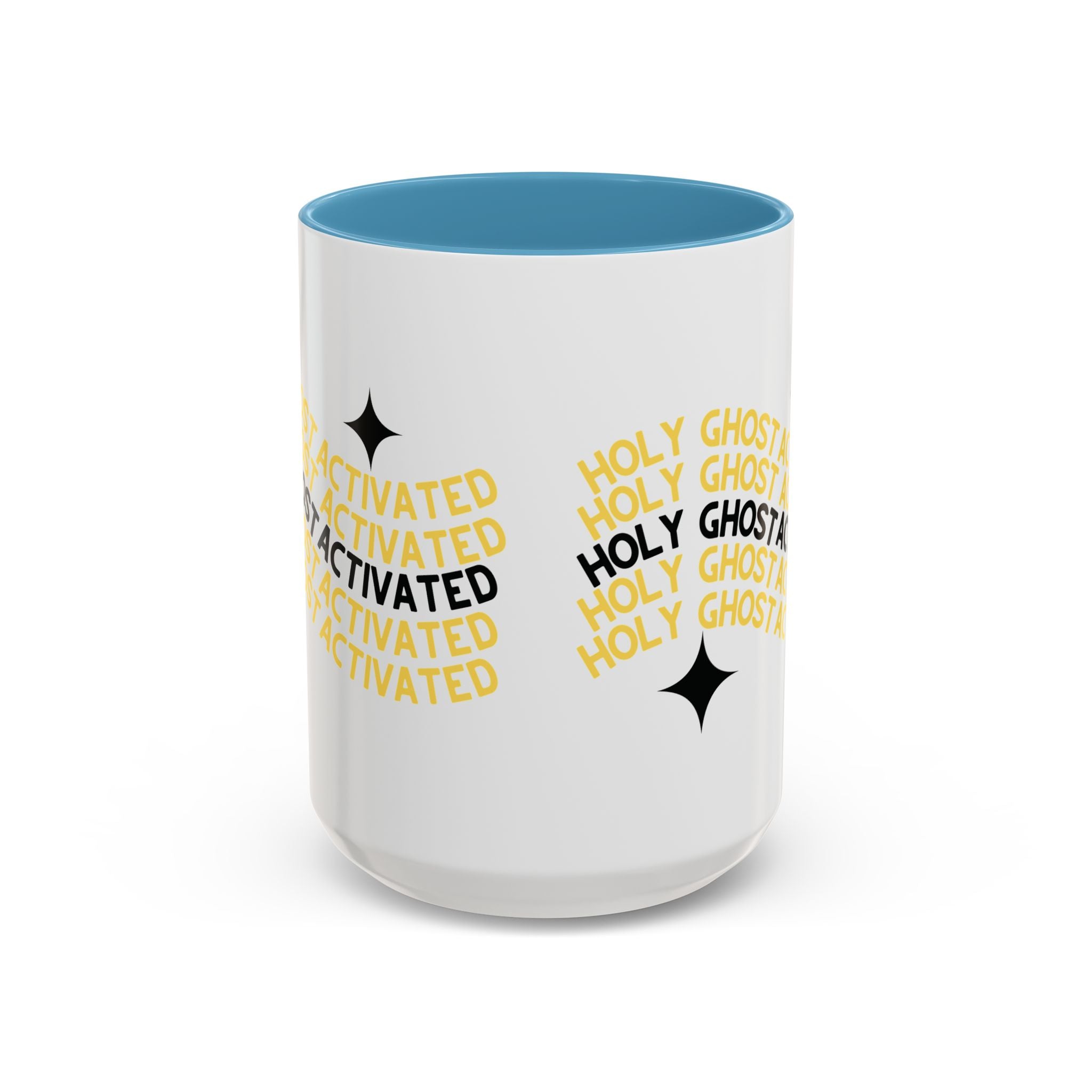 Holy Ghost Activated Mug – Bold Faith, Multiple Colors Ceramic Coffee Mug (11, 15oz), Gifts for Church, Christmas Gifts, Birthday Gifts, Baptism Gifts, Gifts for Her, Gifts for Him, Gifts for Ministry