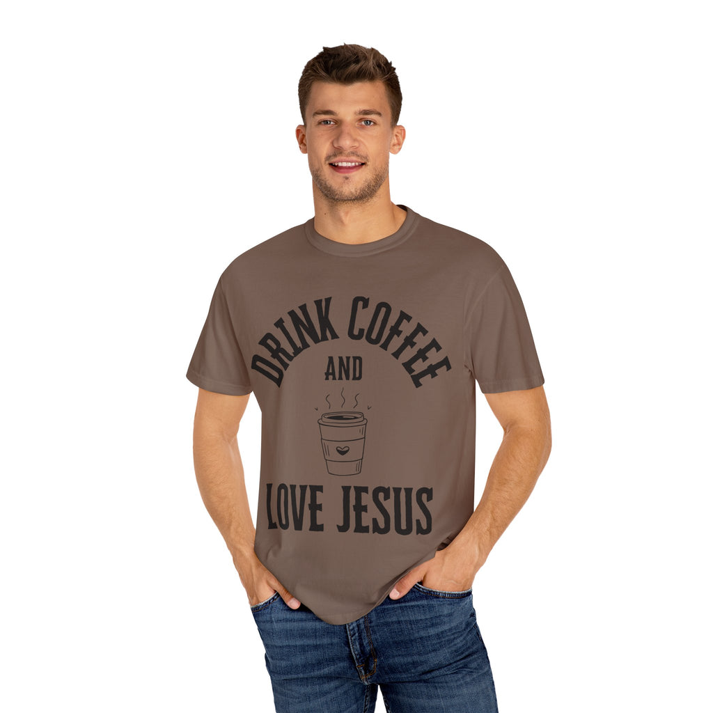 Love Jesus Unisex Garment-Dyed T-shirt, Christian Tshirts, Christian Merchandise, Gifts for Church, Gifts for Christmas, Gifts for Birthdays, Christian Apparel