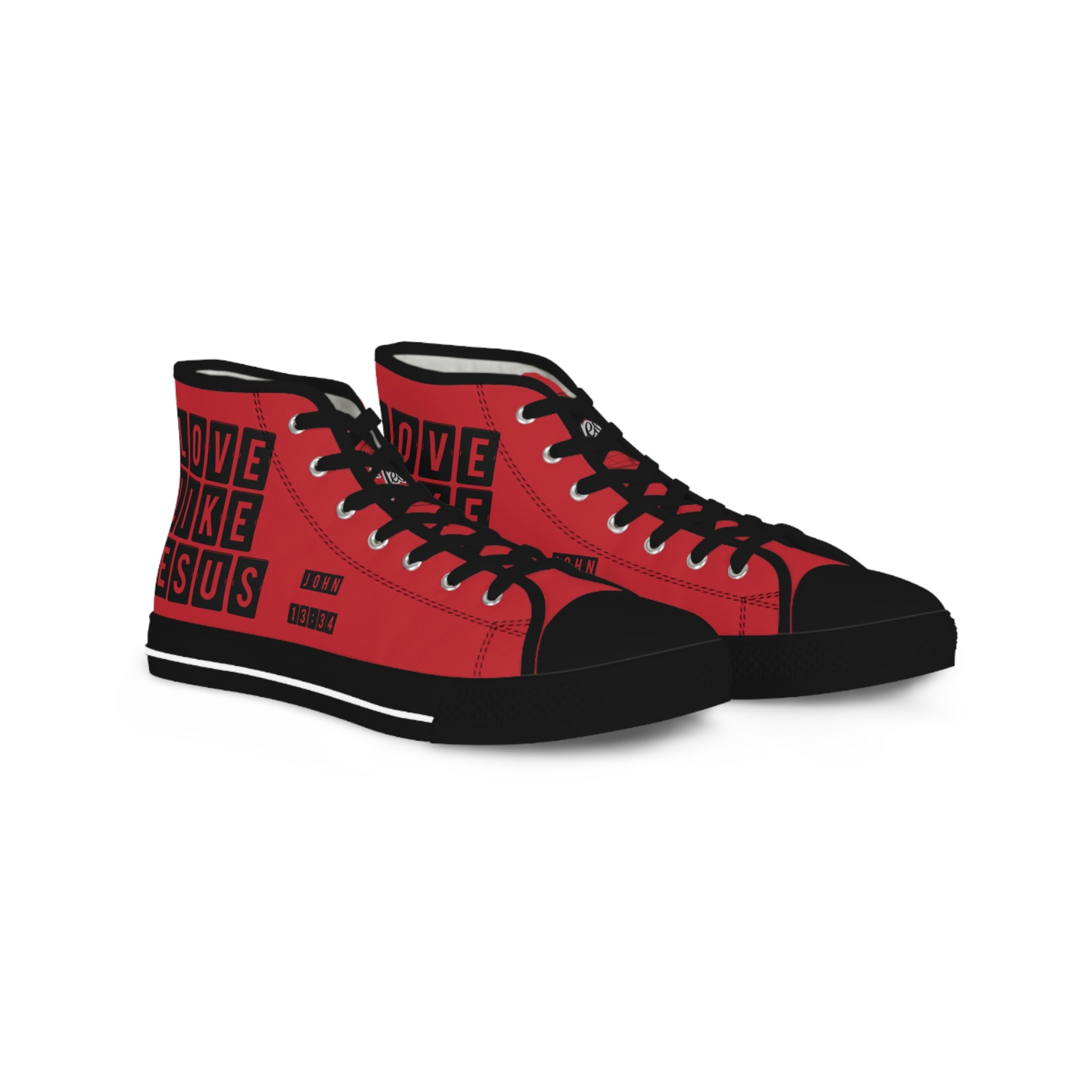 Love Like Jesus High Top Men's Sneakers for Everyday Comfort