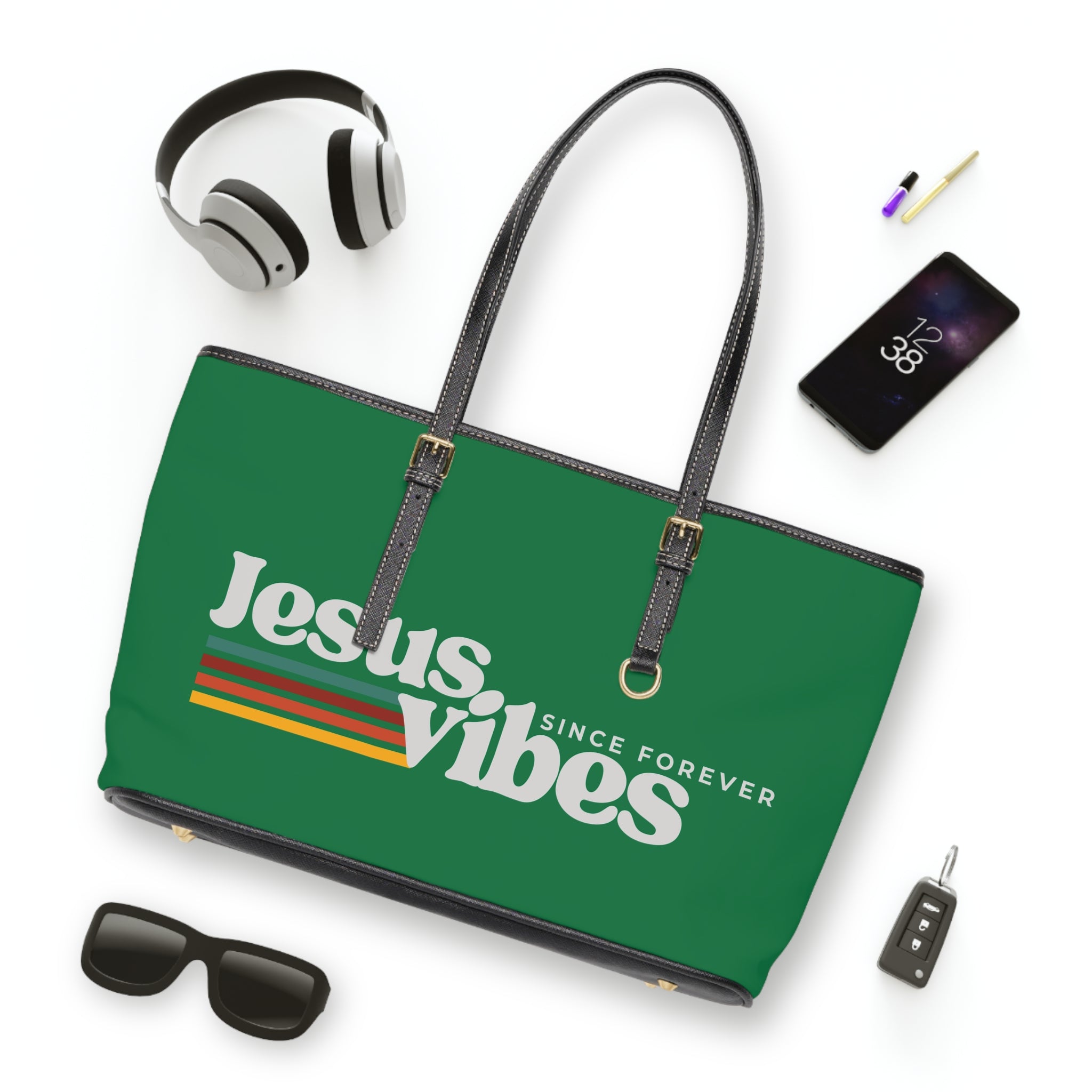 Jesus Vibes Handbag -  PU Leather Shoulder Bag