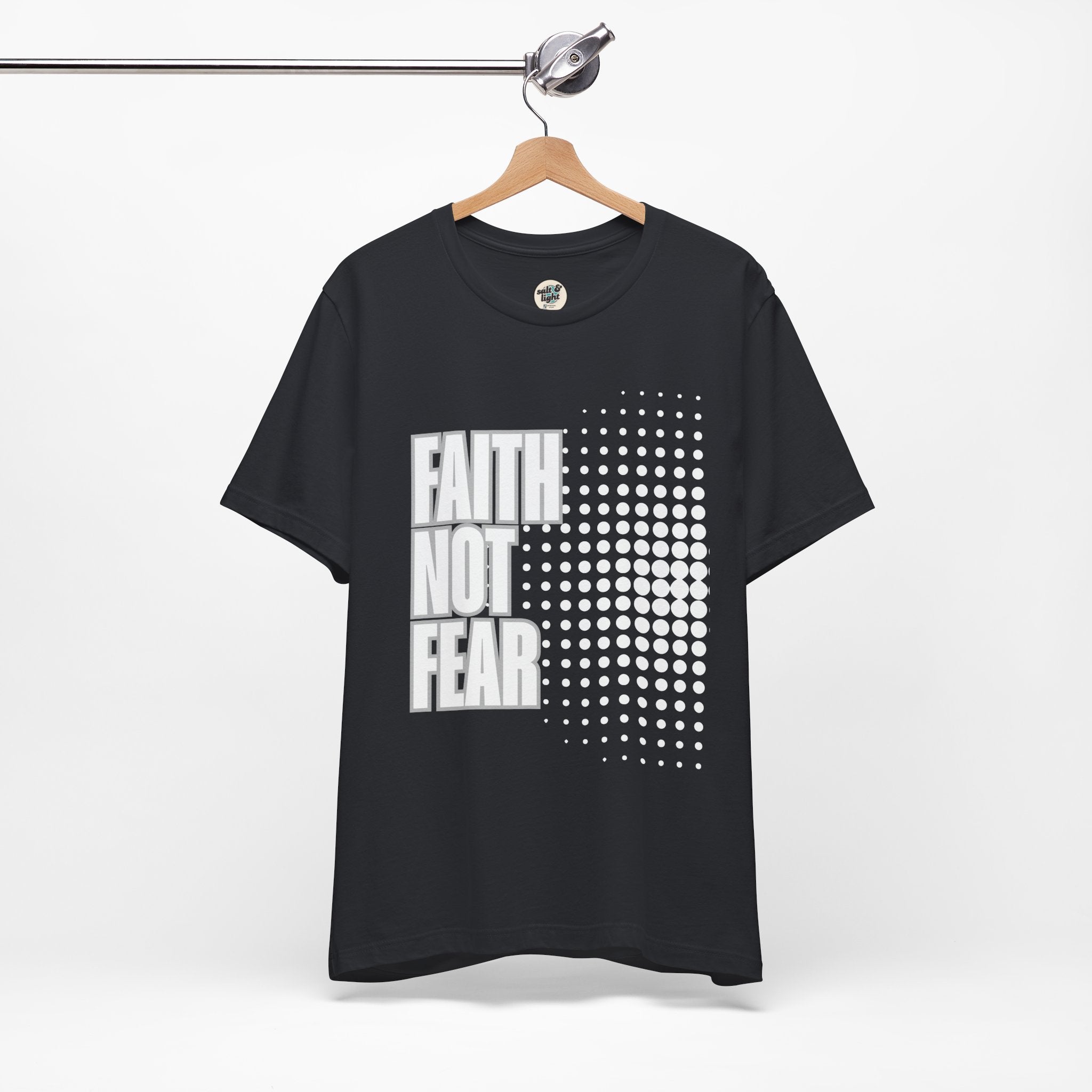 Faith Not Fear Tee - Dark Colors, Perfect for Gift, Casual Wear, Christian Clothing, Gifts for Ministry, Christmas Gifts, Birthday Gifts, Gifts for Her, Gifts for Friends
