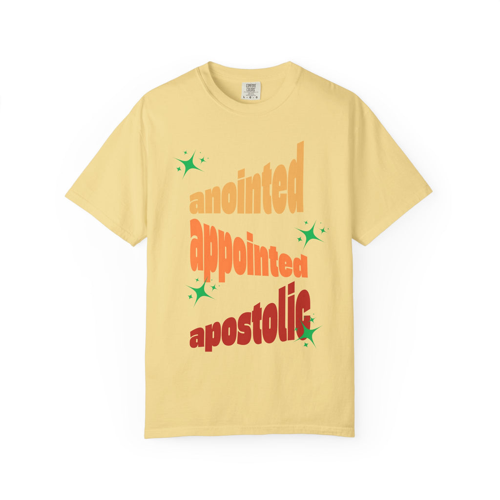 Anointed Unisex Garment-Dyed T-shirt, Christian Tshirts, Christian Merchandise, Gifts for Church, Gifts for Christmas, Gifts for Birthdays, Christian Apparel