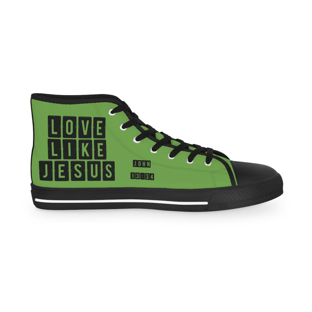 Love Like Jesus High Top Men's Sneakers for Everyday Comfort