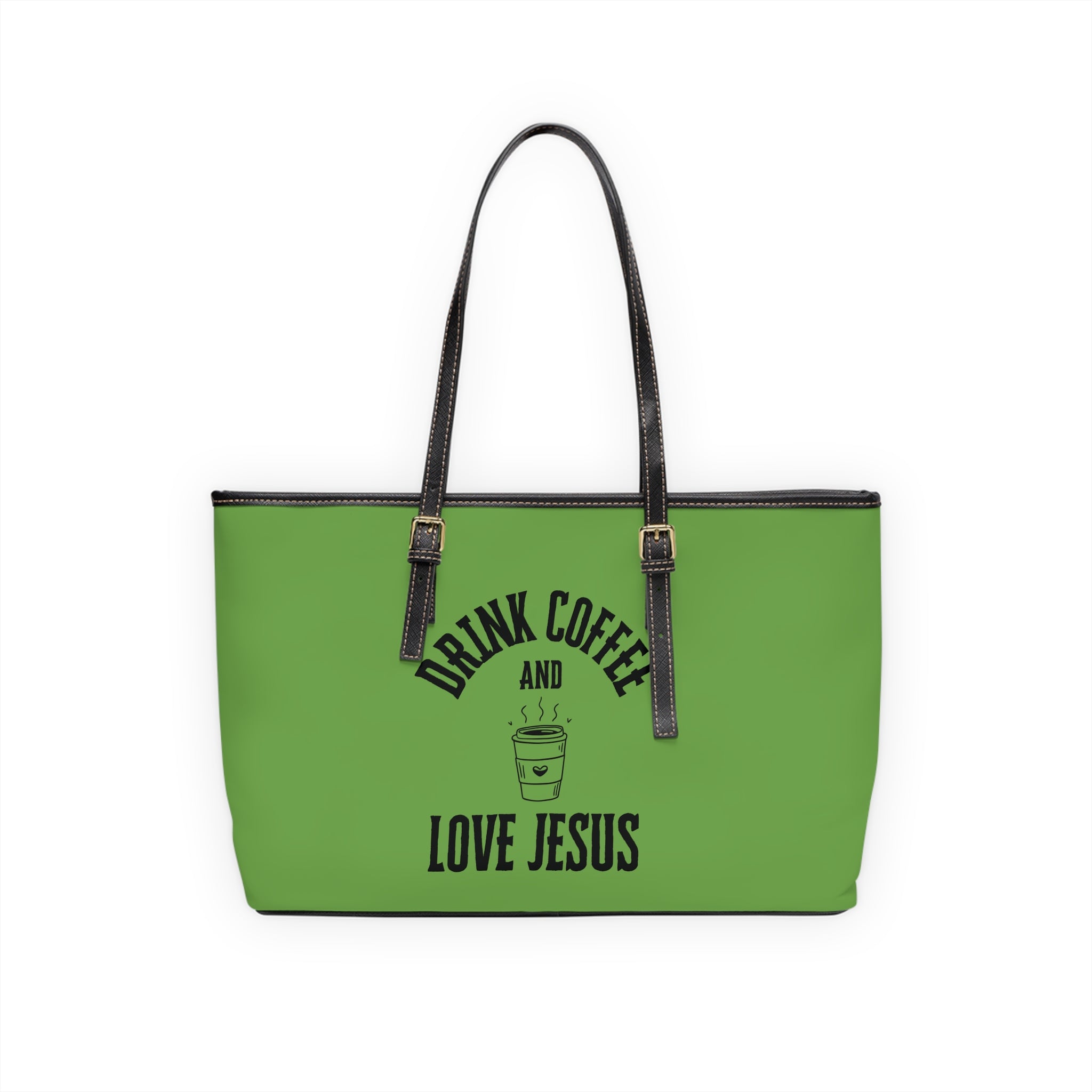 Coffee & Christ Handbag - PU Leather Shoulder Bag