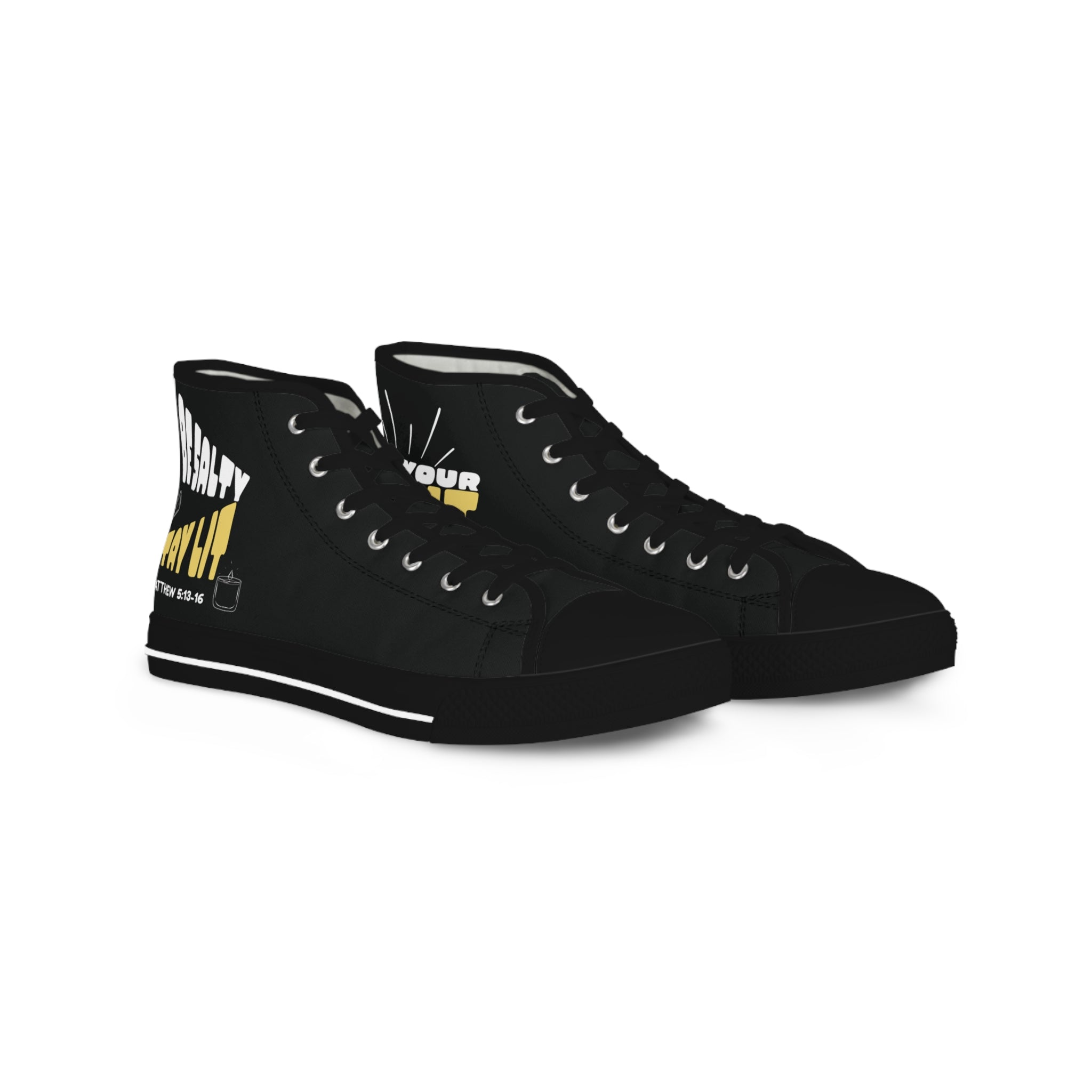 Be Salty Stay Lit Men's High Top Sneakers