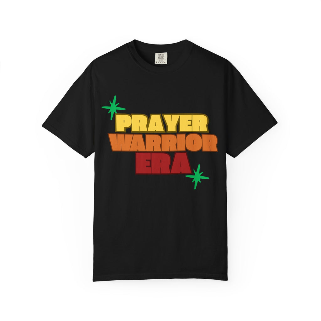 Prayer Warrior Unisex Garment-Dyed T-shirt, Christian Tshirts, Christian Merchandise, Gifts for Church, Gifts for Christmas, Gifts for Birthdays, Christian Apparel