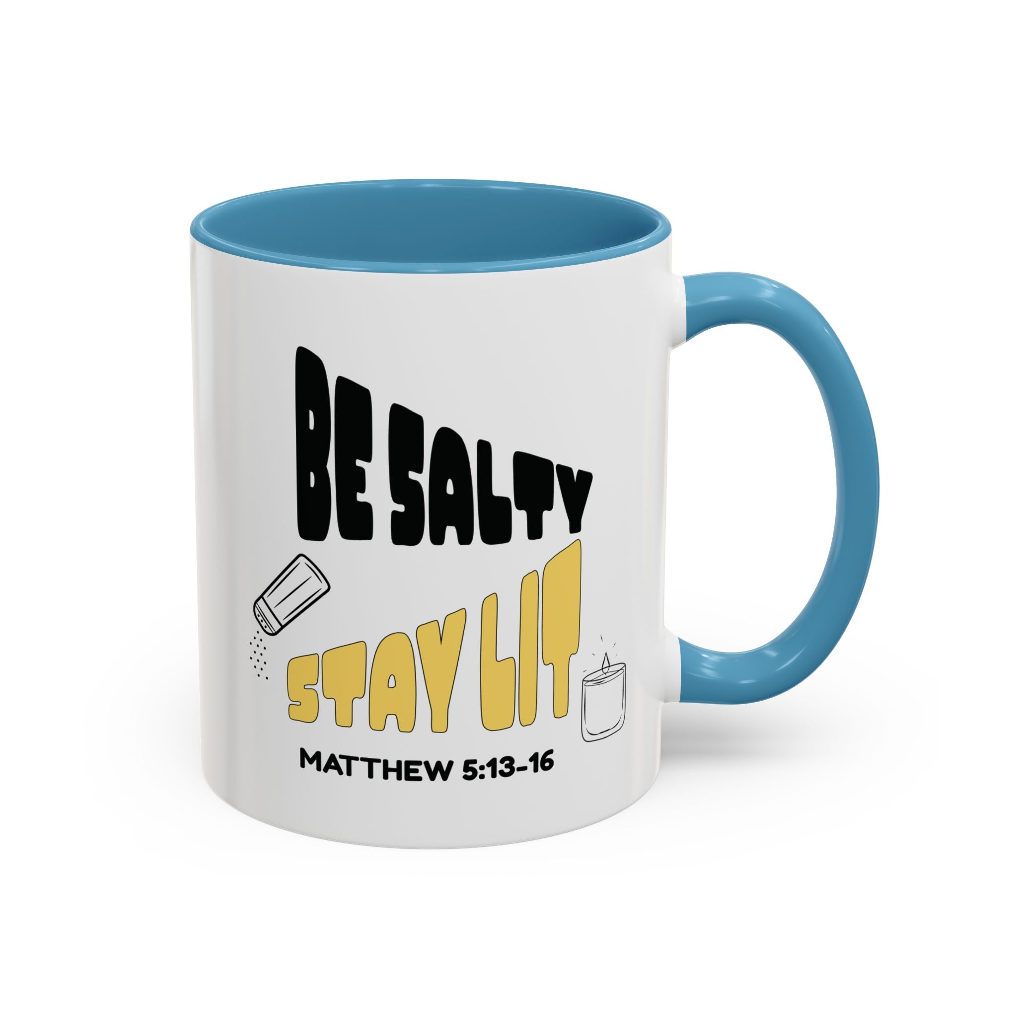 🔥 Be Salty Stay Lit Mug – Matthew 5:13–16 Edition – Retro Faith Edition, (11oz, 15oz) Christian Gifts, Christmas Gifts, Birthday Gifts, Gifts for Her, Gifts for Him, Gifts for Ministry, Retro Coffee Mugs