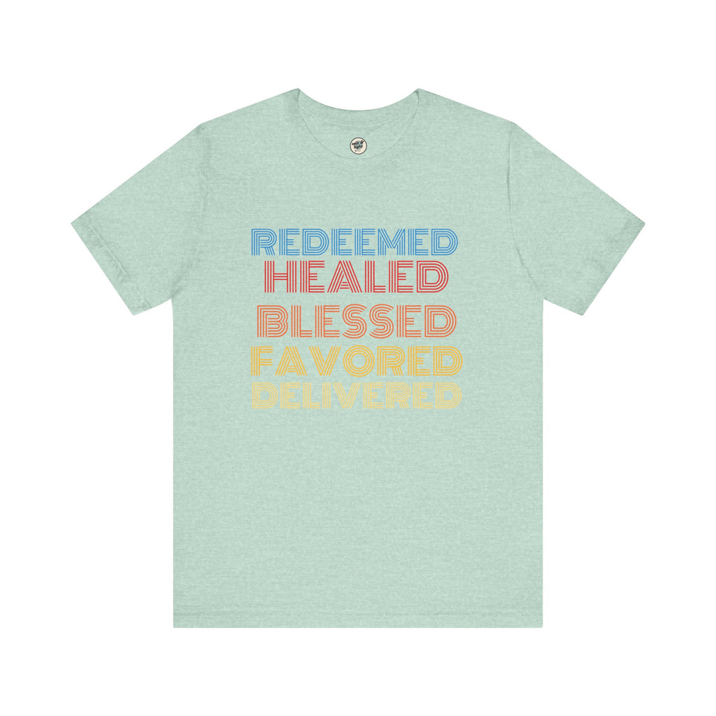 Redeemed Tee, Perfect for Gift, Casual Wear, Christian Clothing, Gifts for Ministry, Christmas Gifts, Birthday Gifts, Gifts for Her, Gifts for Friends