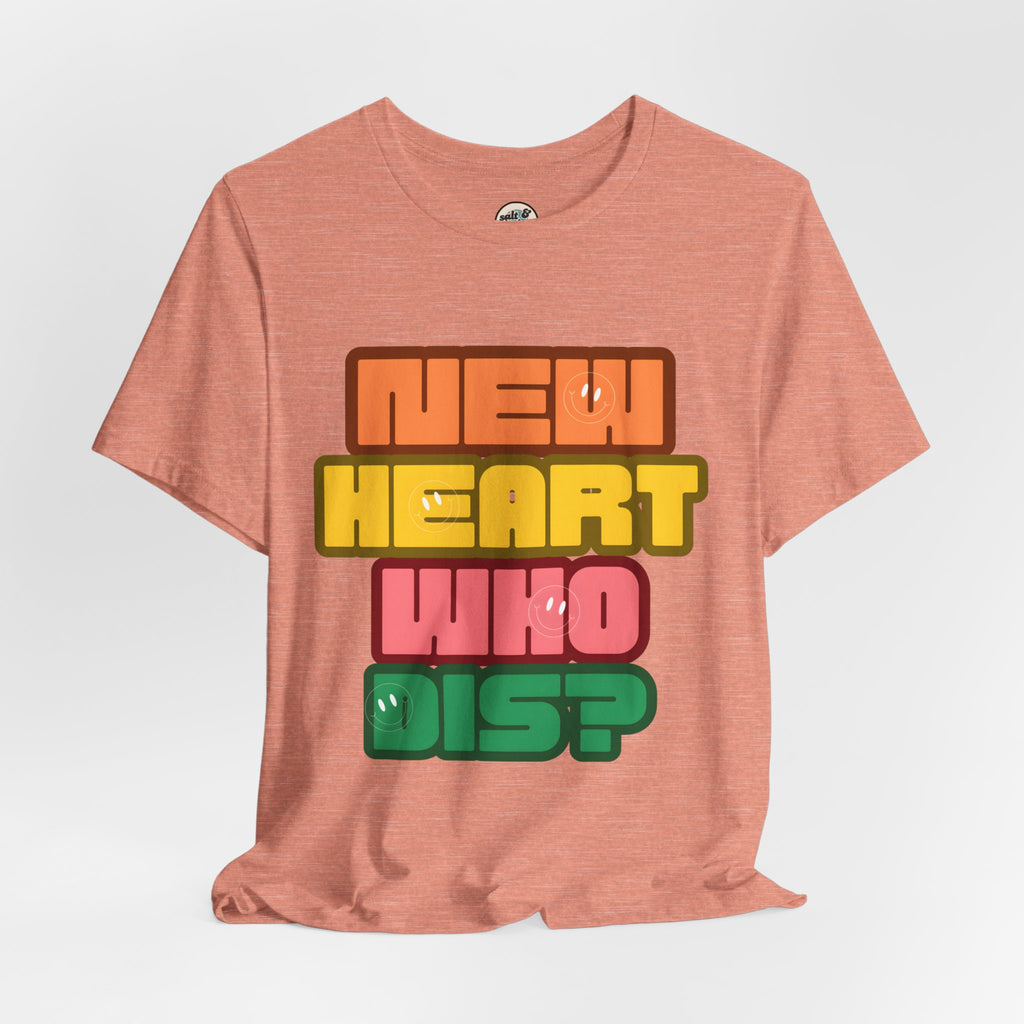 New Heart Tee, Perfect for Gift, Casual Wear, Christian Clothing, Gifts for Ministry, Christmas Gifts, Birthday Gifts, Gifts for Her, Gifts for Friends