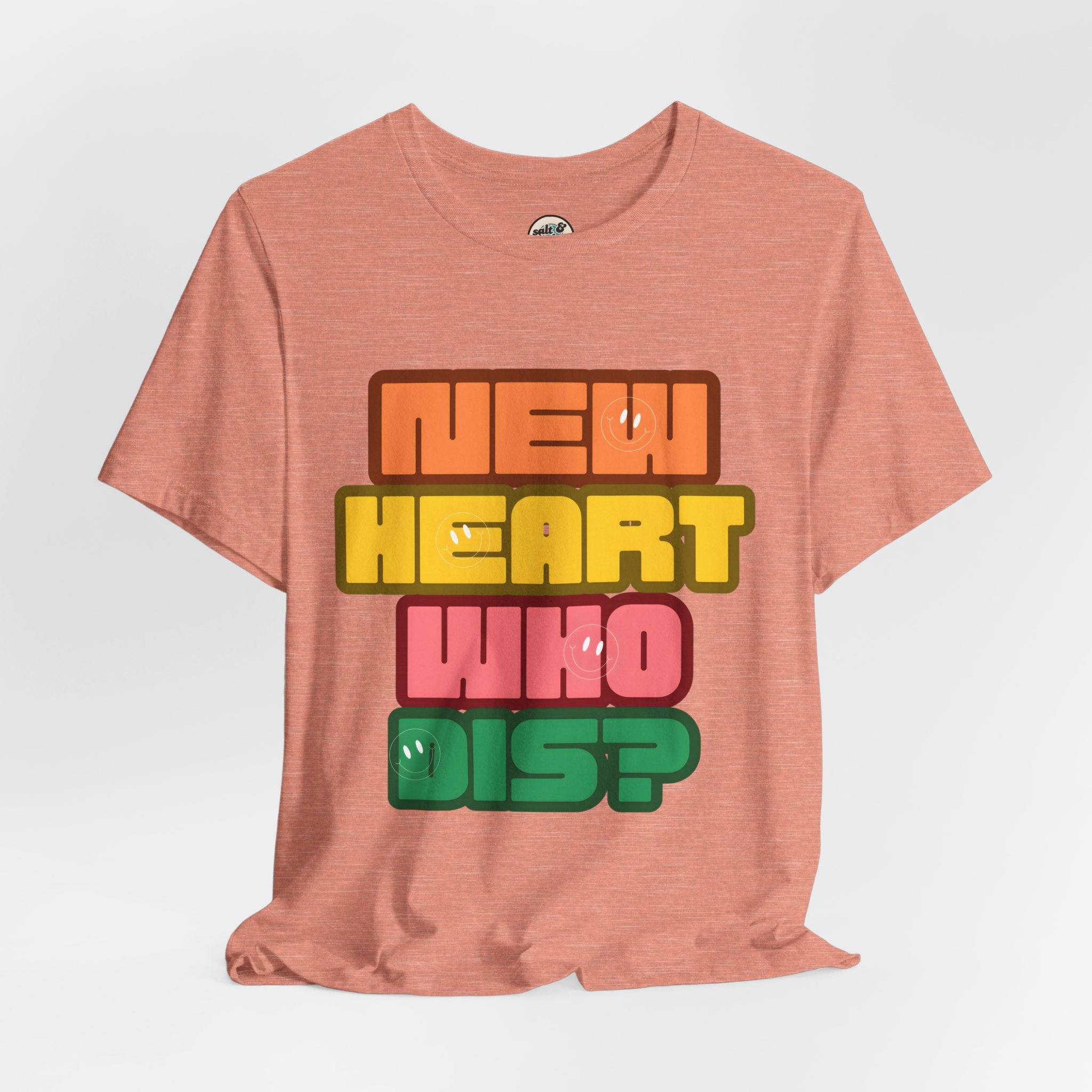 New Heart Tee, Perfect for Gift, Casual Wear, Christian Clothing, Gifts for Ministry, Christmas Gifts, Birthday Gifts, Gifts for Her, Gifts for Friends