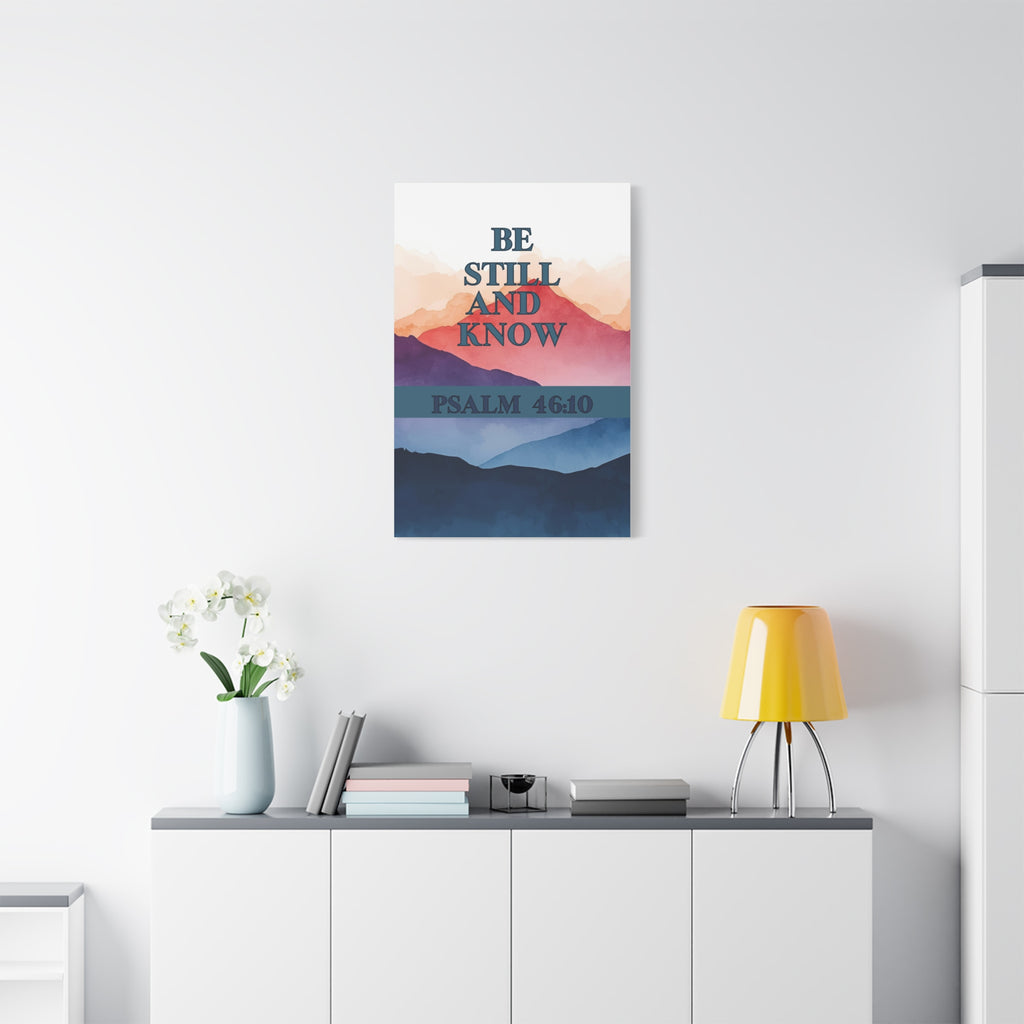 🌄 Be Still and Know Wall Art – Psalm 46:10 Mountain Sunrise Edition Christian Wall Art, Christian Gifts, Gifts for the Home, Birthday Gifts, Christmas Gifts