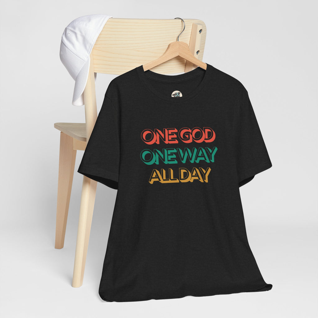 One God One Way Tee, Perfect for Gift, Casual Wear, Christian Clothing, Gifts for Ministry, Christmas Gifts, Birthday Gifts, Gifts for Her, Gifts for Friends