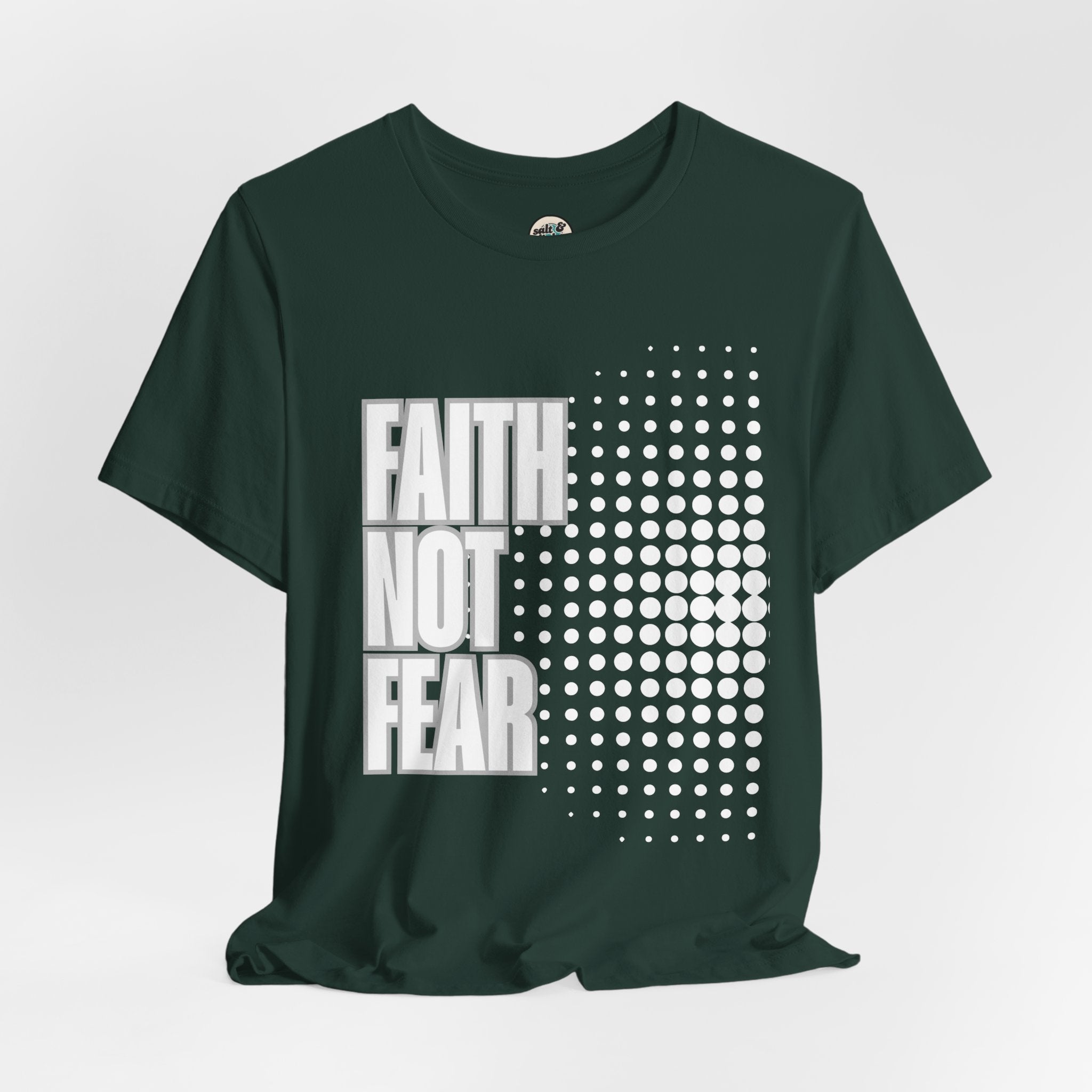 Faith Not Fear Tee - Dark Colors, Perfect for Gift, Casual Wear, Christian Clothing, Gifts for Ministry, Christmas Gifts, Birthday Gifts, Gifts for Her, Gifts for Friends