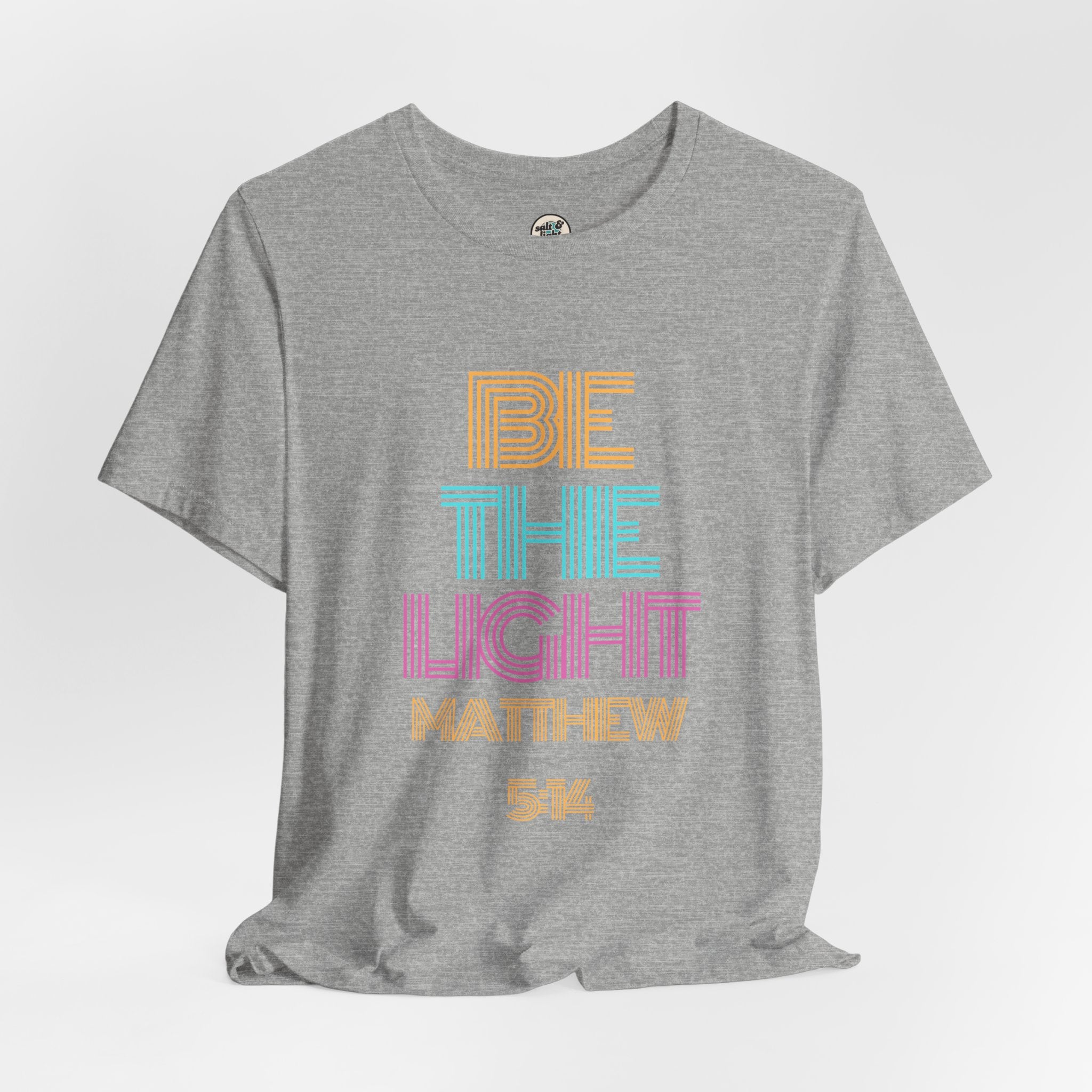 Be The Light Tee, Perfect for Gift, Casual Wear, Christian Clothing, Gifts for Ministry, Christmas Gifts, Birthday Gifts, Gifts for Her, Gifts for Friends