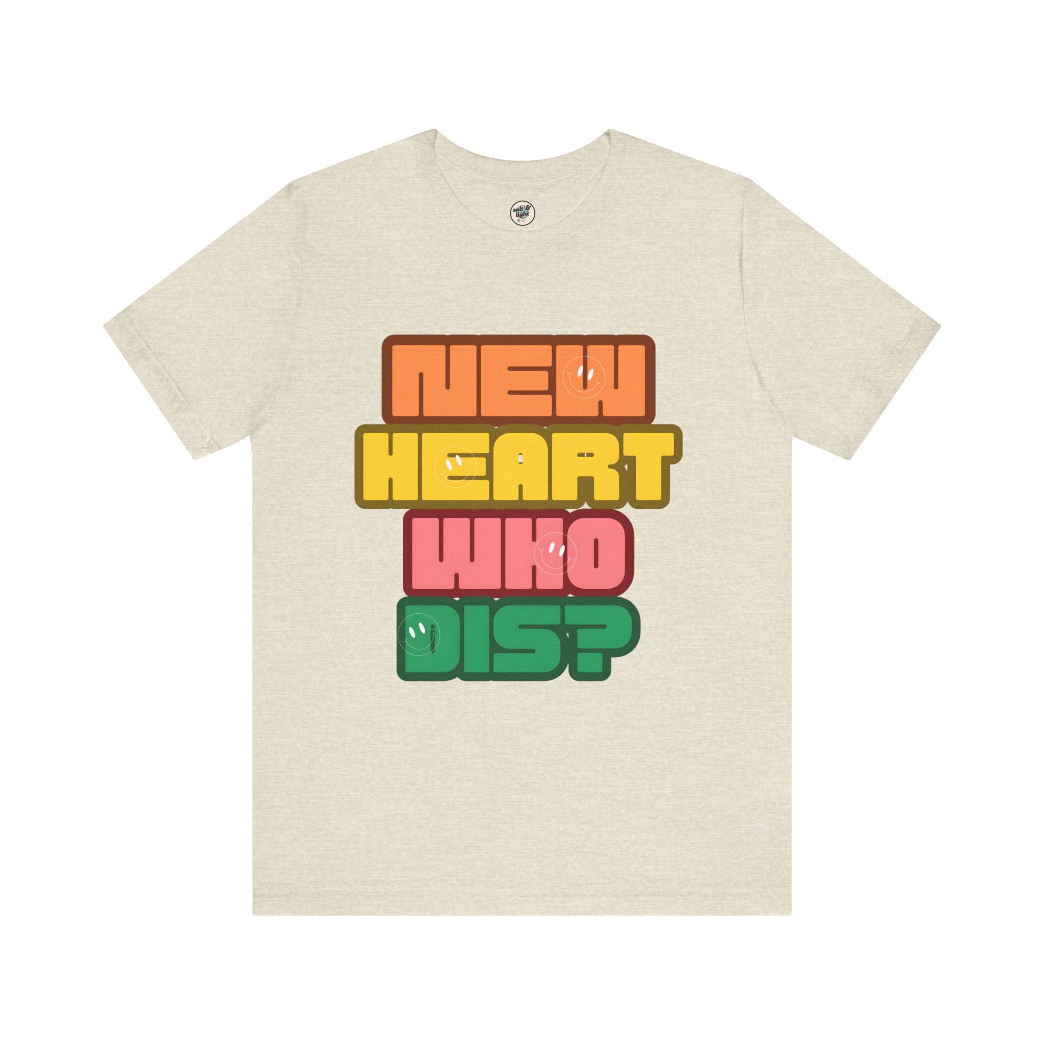 New Heart Tee, Perfect for Gift, Casual Wear, Christian Clothing, Gifts for Ministry, Christmas Gifts, Birthday Gifts, Gifts for Her, Gifts for Friends