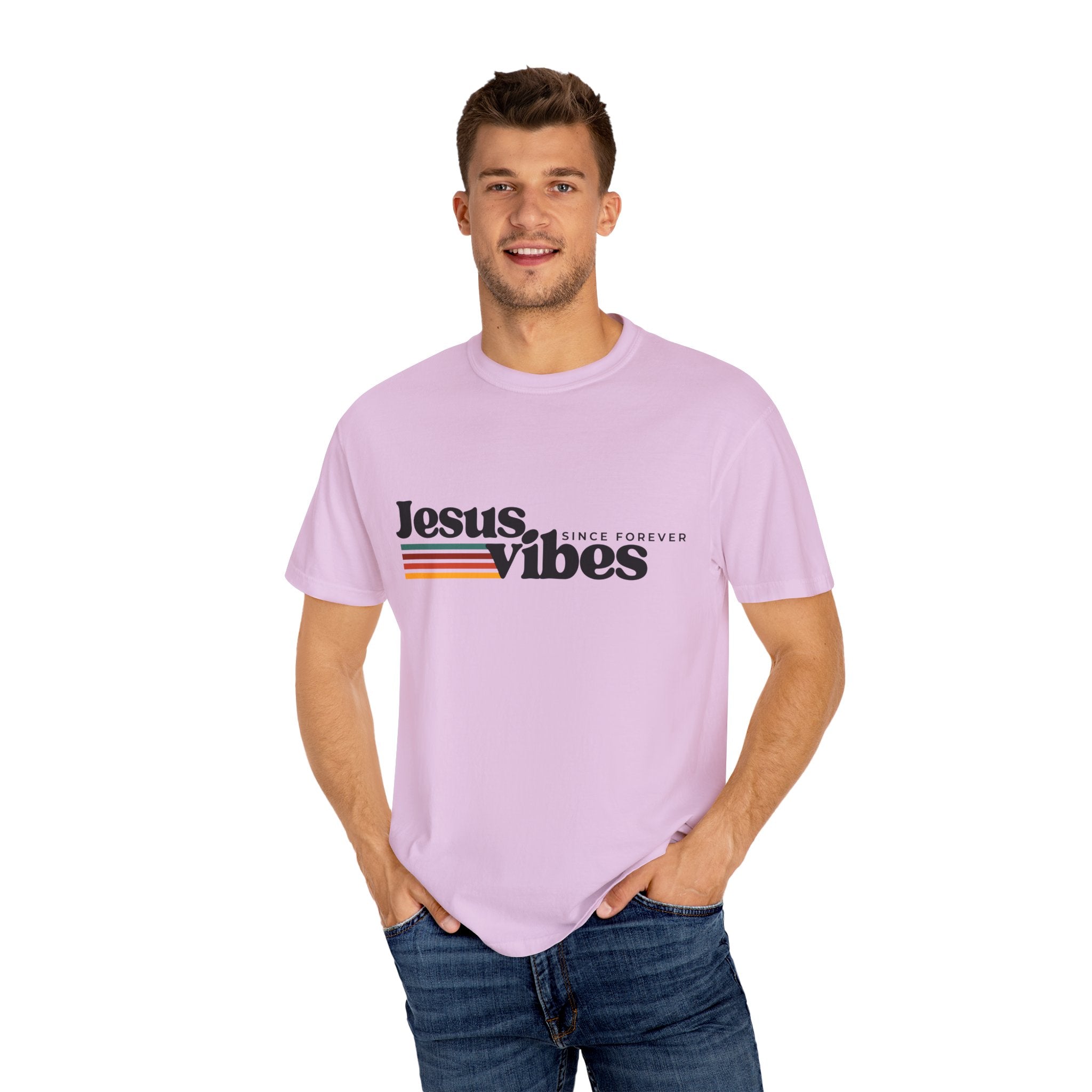 Jesus Vibes Unisex Garment-Dyed T-shirt, Christian Tshirts, Christian Merchandise, Gifts for Church, Gifts for Christmas, Gifts for Birthdays, Christian Apparel