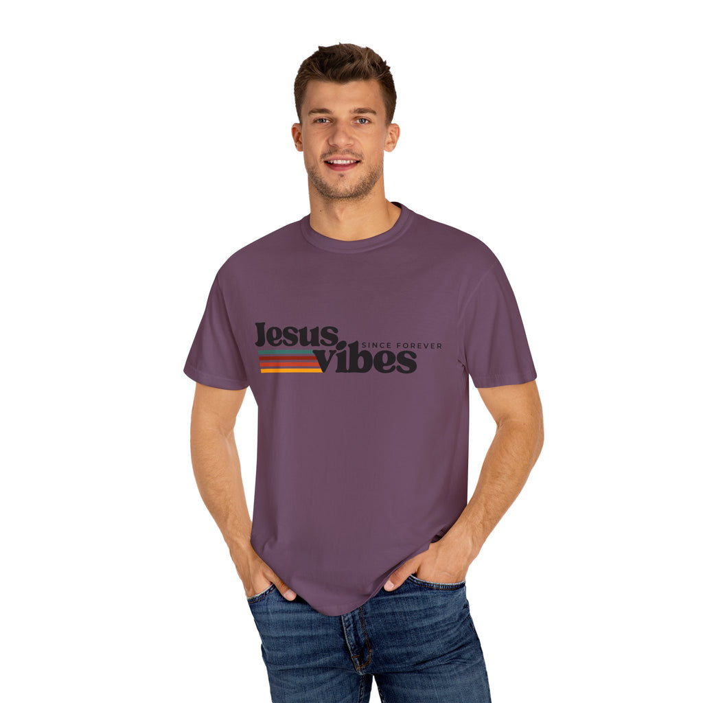 Jesus Vibes Unisex Garment-Dyed T-shirt, Christian Tshirts, Christian Merchandise, Gifts for Church, Gifts for Christmas, Gifts for Birthdays, Christian Apparel