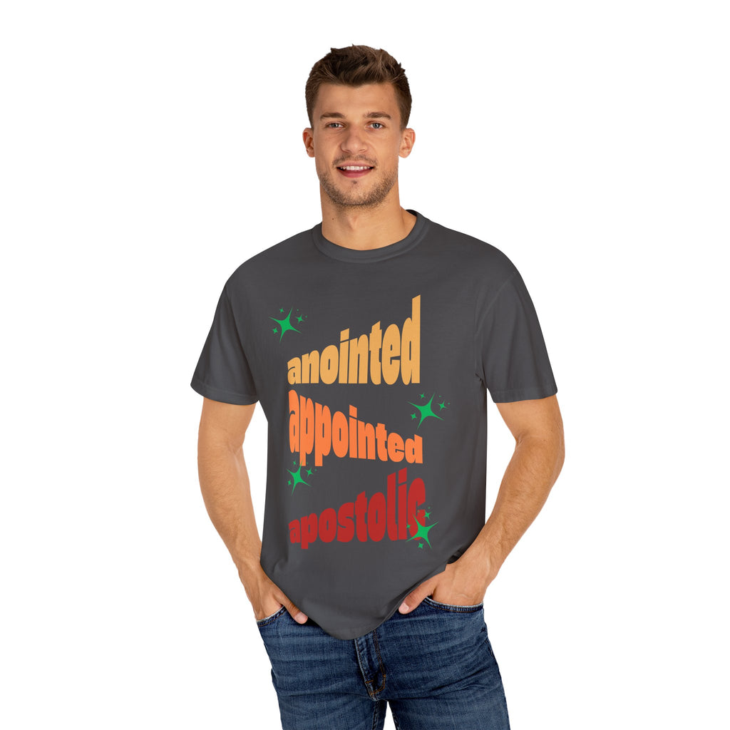 Anointed Unisex Garment-Dyed T-shirt, Christian Tshirts, Christian Merchandise, Gifts for Church, Gifts for Christmas, Gifts for Birthdays, Christian Apparel