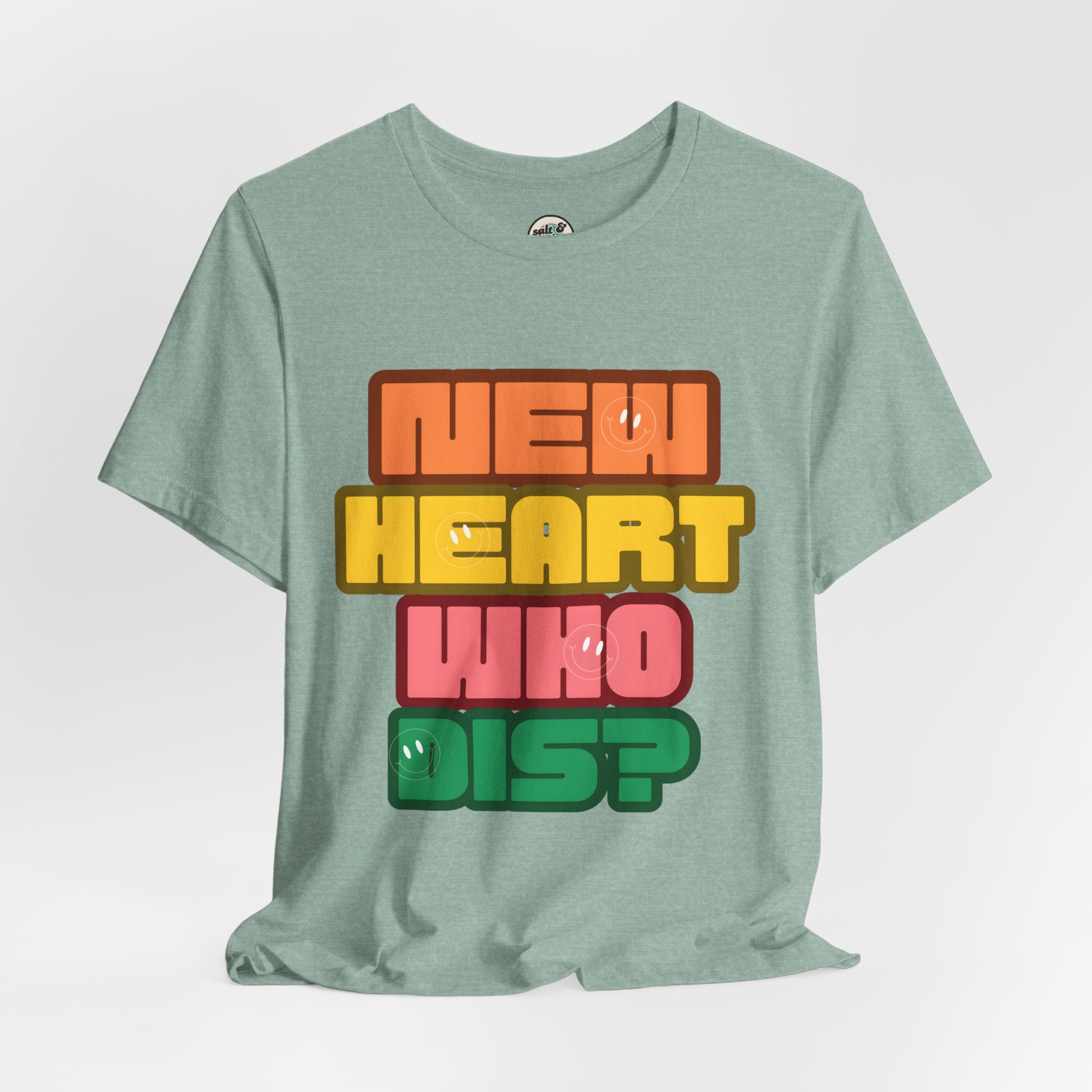 New Heart Tee, Perfect for Gift, Casual Wear, Christian Clothing, Gifts for Ministry, Christmas Gifts, Birthday Gifts, Gifts for Her, Gifts for Friends