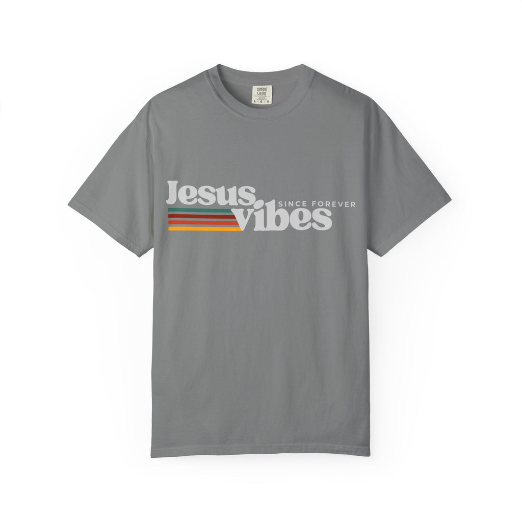 Jesus Vibes Dark Colors Unisex Garment-Dyed T-shirt, Christian Tshirts, Christian Merchandise, Gifts for Church, Gifts for Christmas, Gifts for Birthdays, Christian Apparel