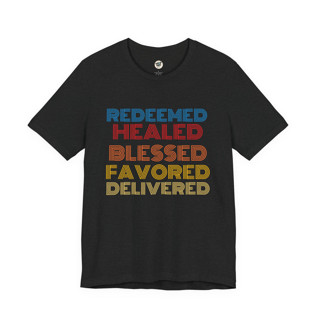 Redeemed Tee, Perfect for Gift, Casual Wear, Christian Clothing, Gifts for Ministry, Christmas Gifts, Birthday Gifts, Gifts for Her, Gifts for Friends