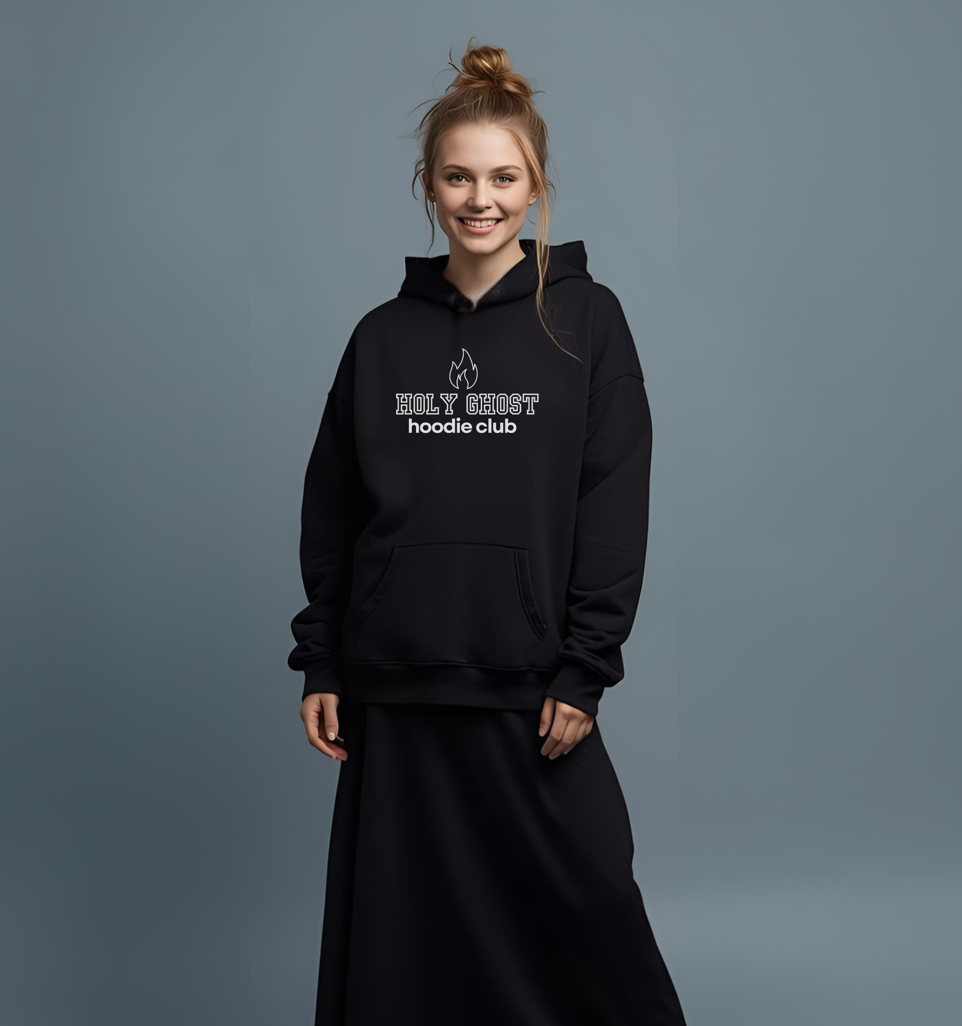 Holy Ghost Hoodie Club Embroidered Unisex Heavy Blend™ Hooded Sweatshirt, Religious Gifts, Christian Apparel, Christmas Gifts, Gifts for Her, Gifts for Him, Gifts for Teenagers, Birthday Gifts